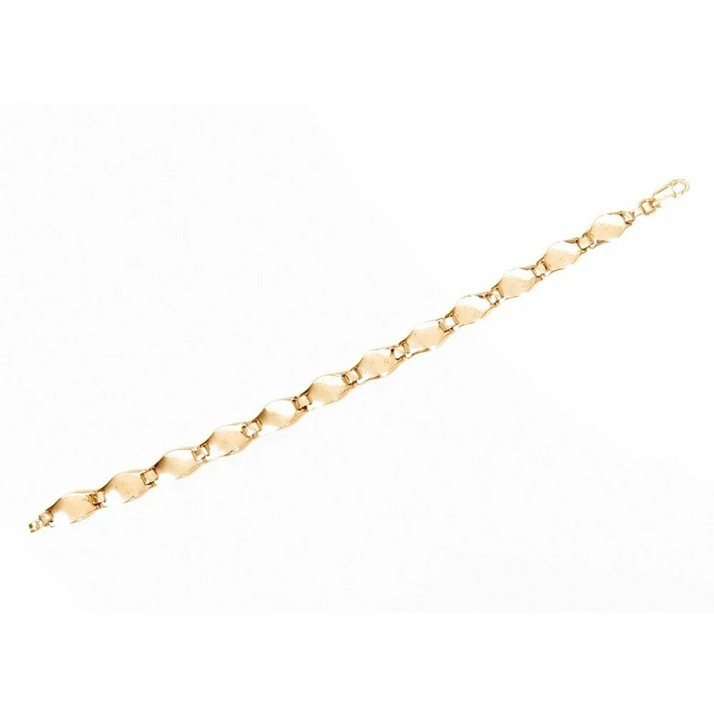 Shiny Sterling‎ Silver Panel Linked Bracelet*7-5/8